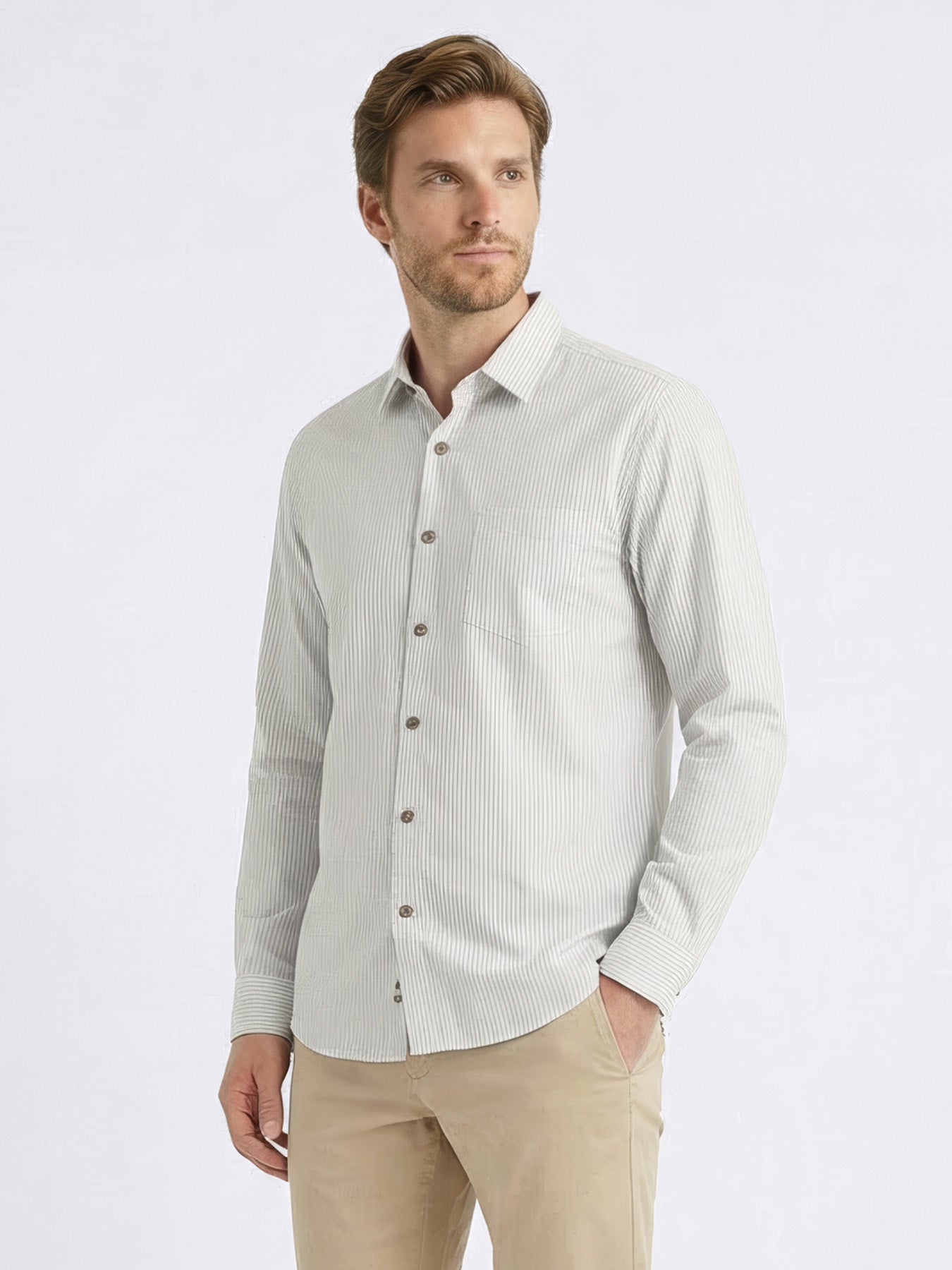 Riviera Stripe Shirt Cotton Shirt