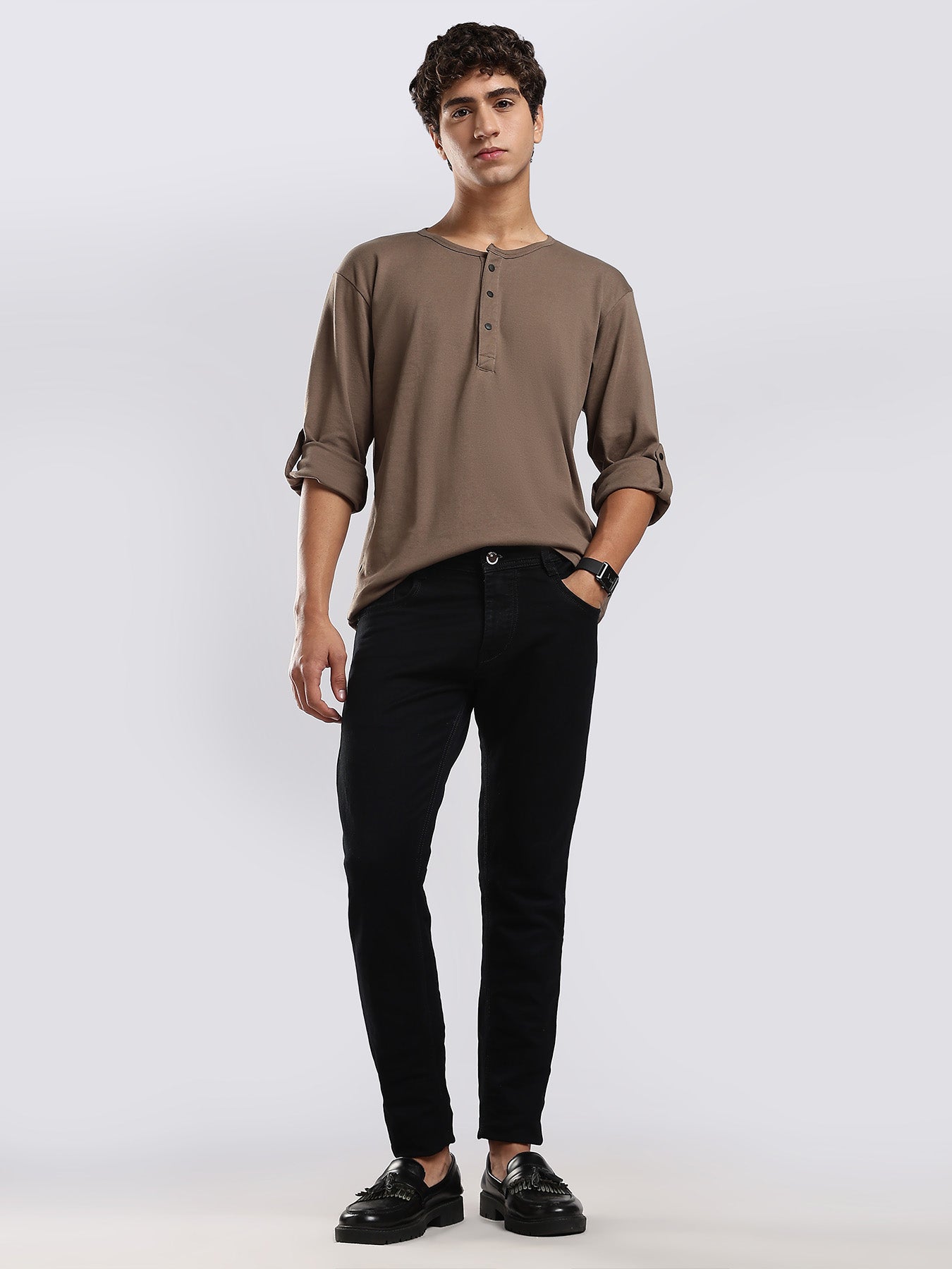 Men's Henley Shirt - Sand Dune