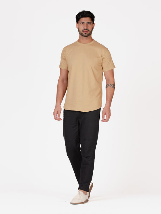 Organic Cotton T-Shirt  - Sand | Longline Fit