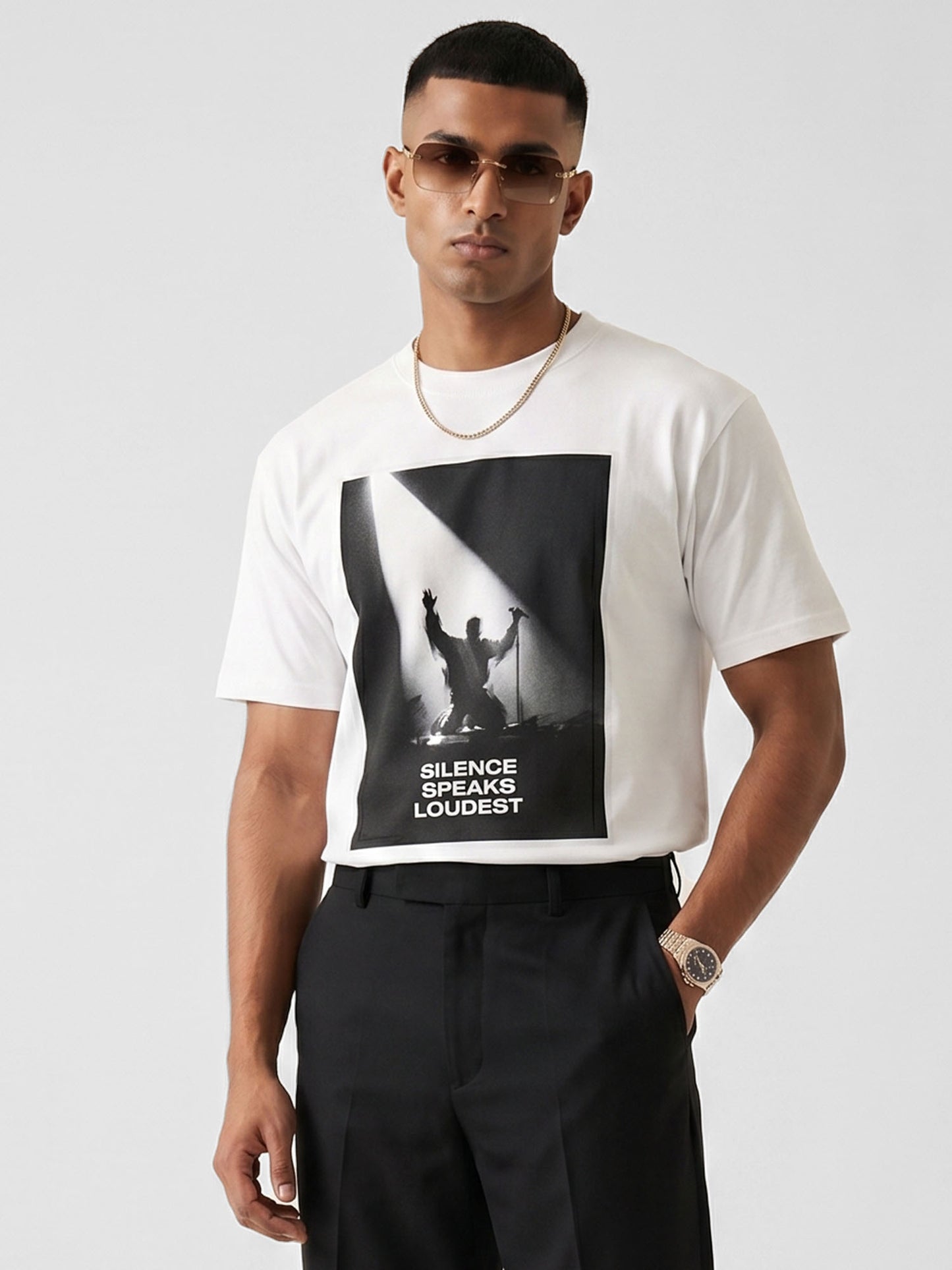 Organic Cotton Graphic T-Shirt – Silence Speaks Loudest. | Regular Fit