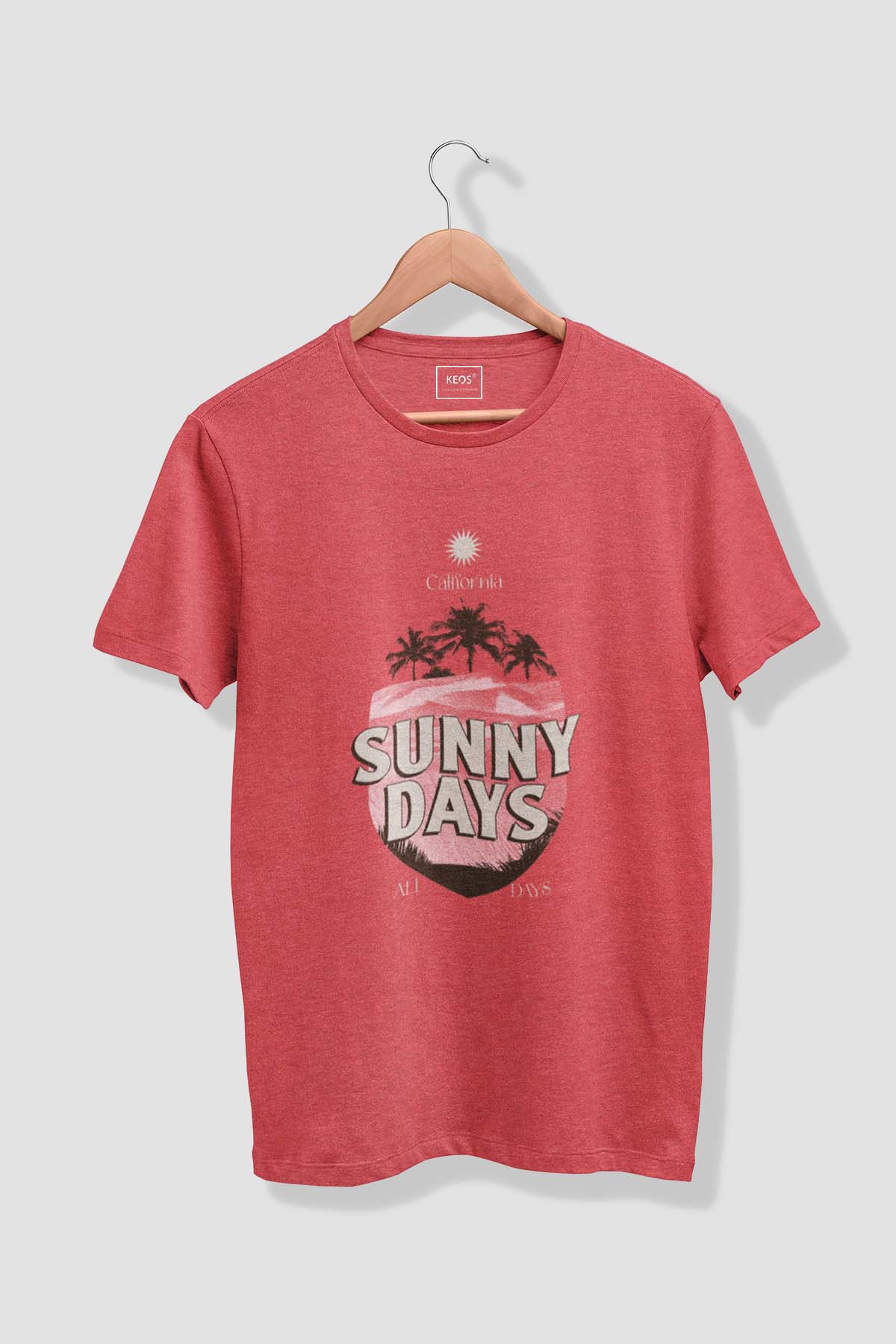 California Sunny Days - Melange Cotton T-shirt - keos.life