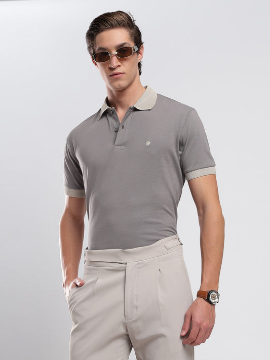 Stone Grey Men's Polo