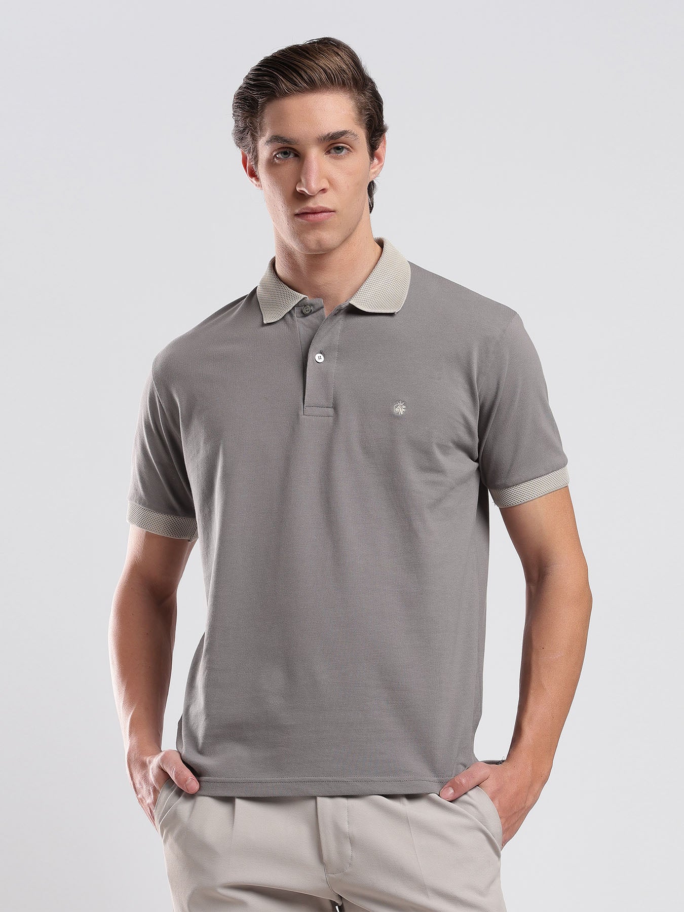 Stone Grey Men's Polo