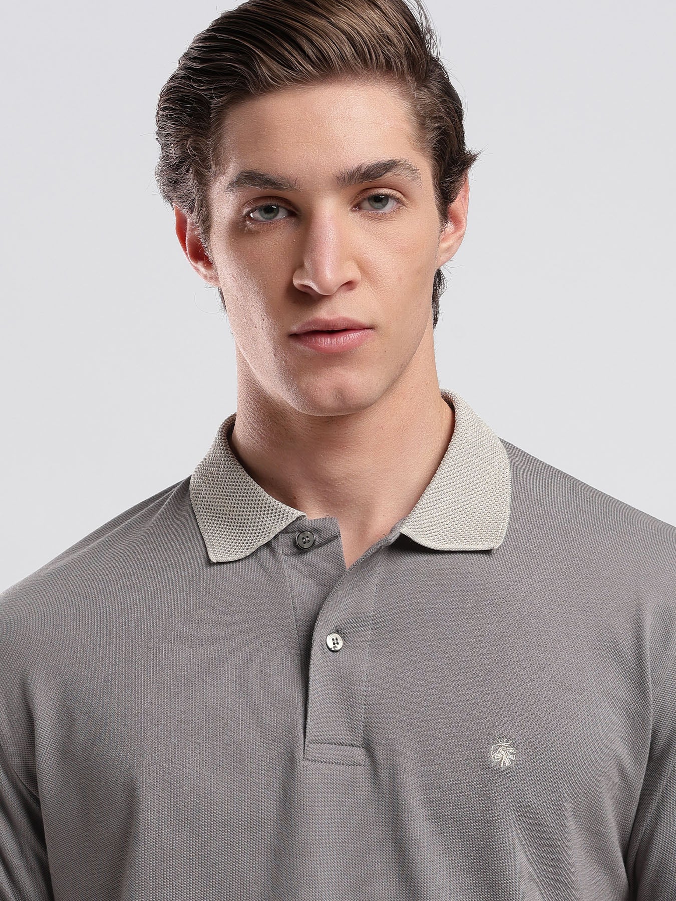 Stone Grey Men's Polo