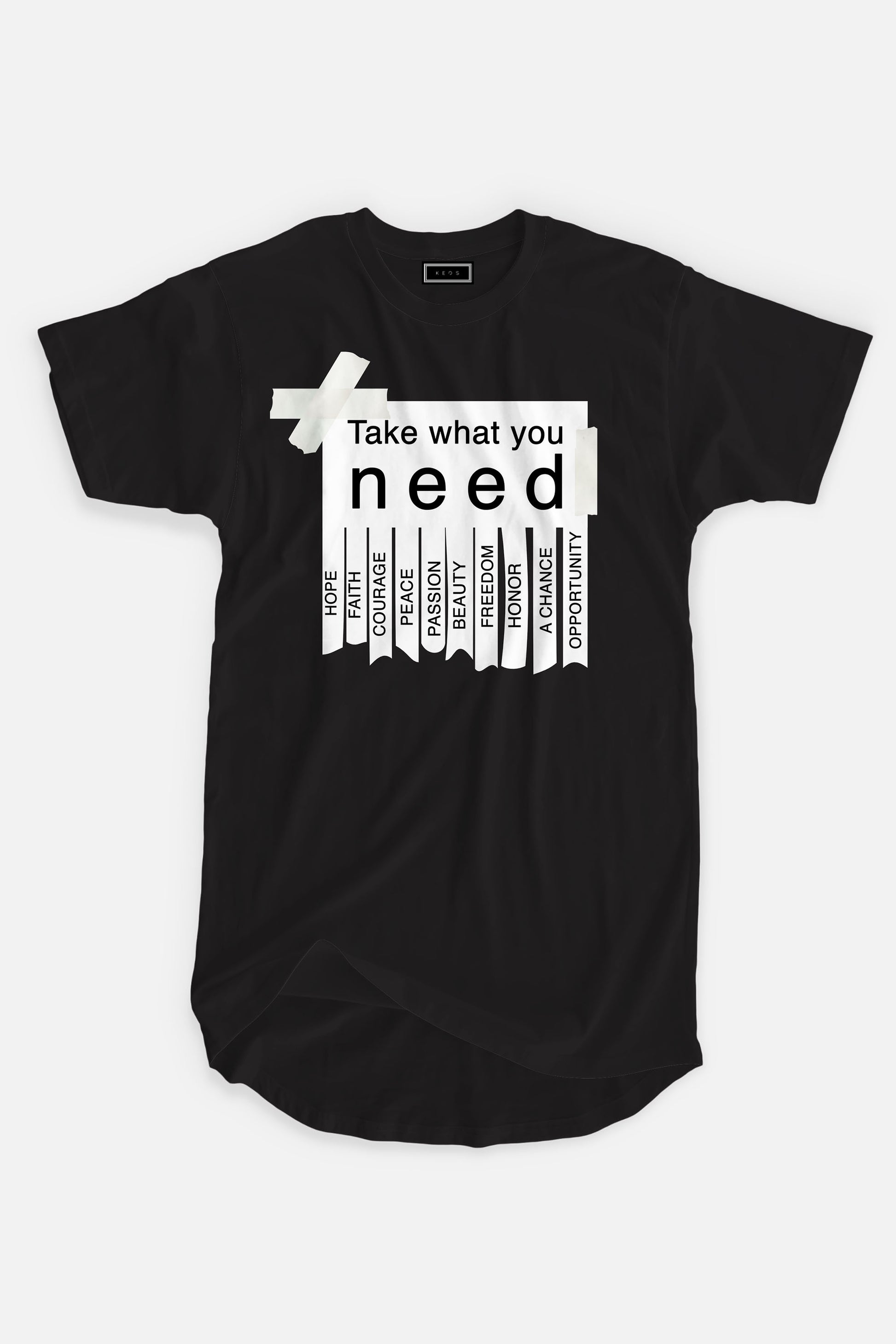 Longline Take What Organic Cotton T-shirt - keos.life