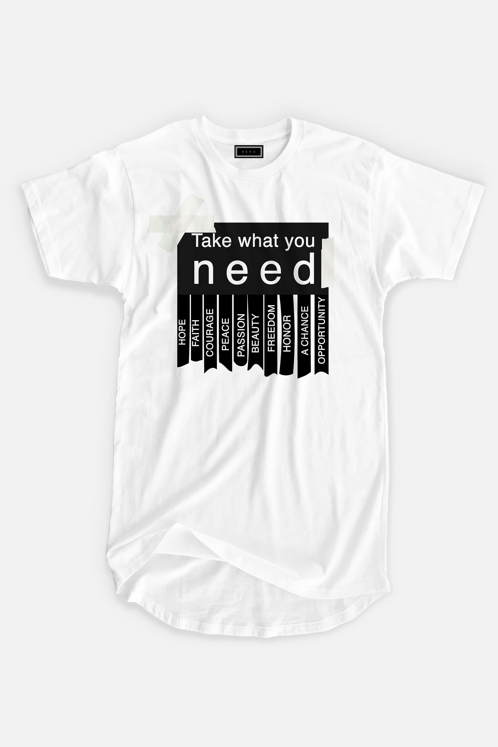 Longline Take What Organic Cotton T-shirt - keos.life