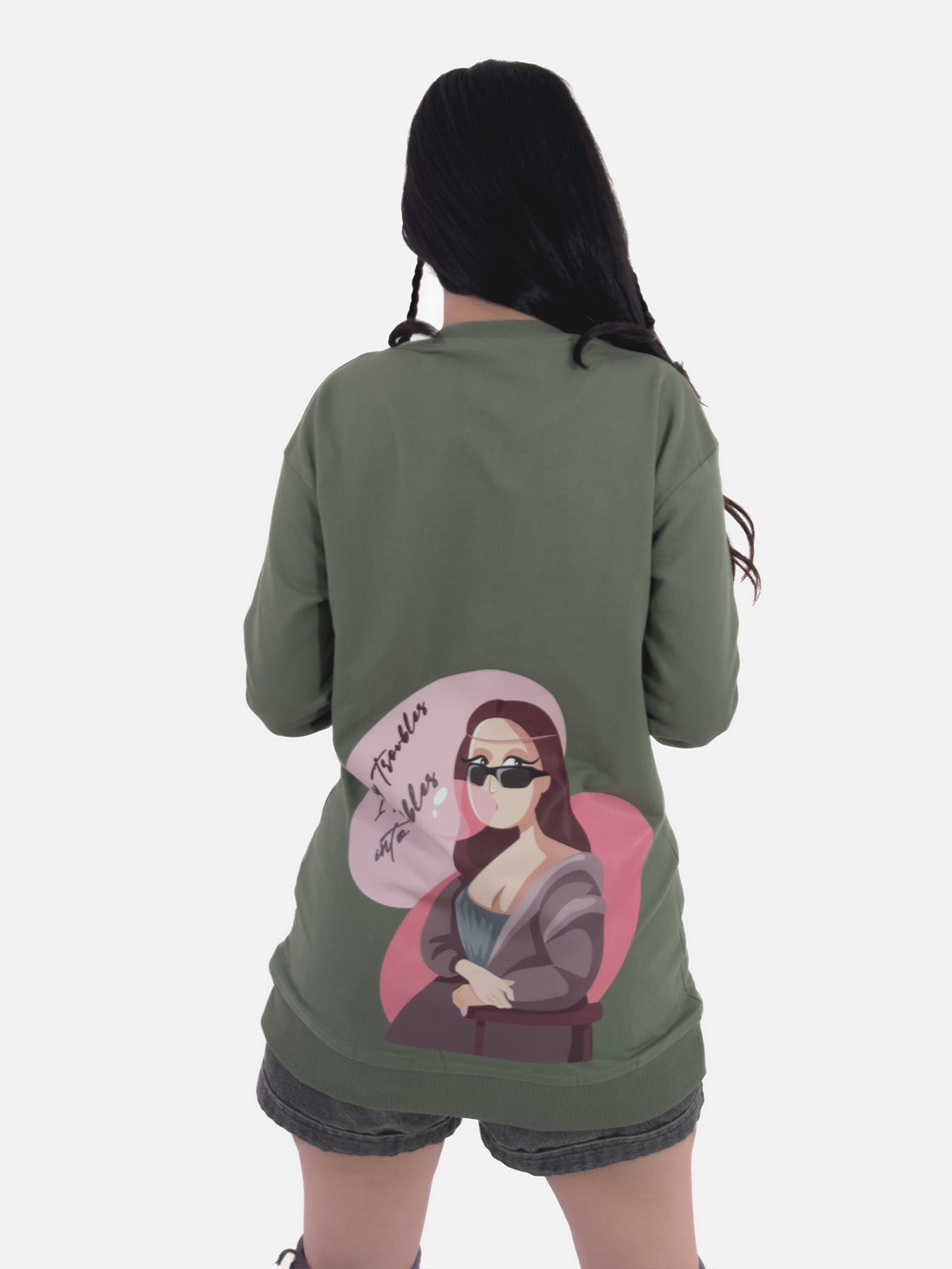 Troubles into Bubbles Printed Sweatshirt - keos.life