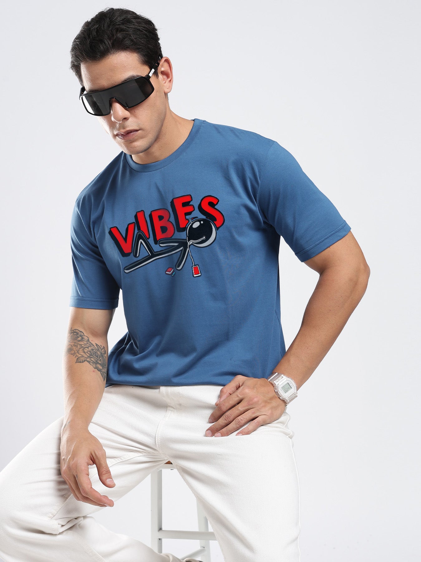Organic Cotton Graphic T-Shirt – “Vibes” | Regular Fit