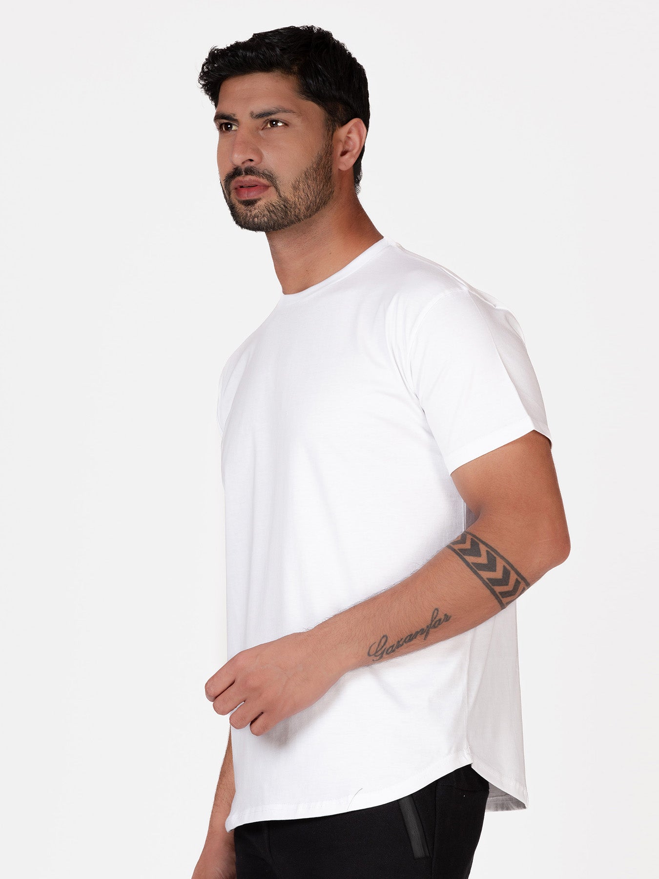 Organic Cotton T-Shirt - White | Longline Fit