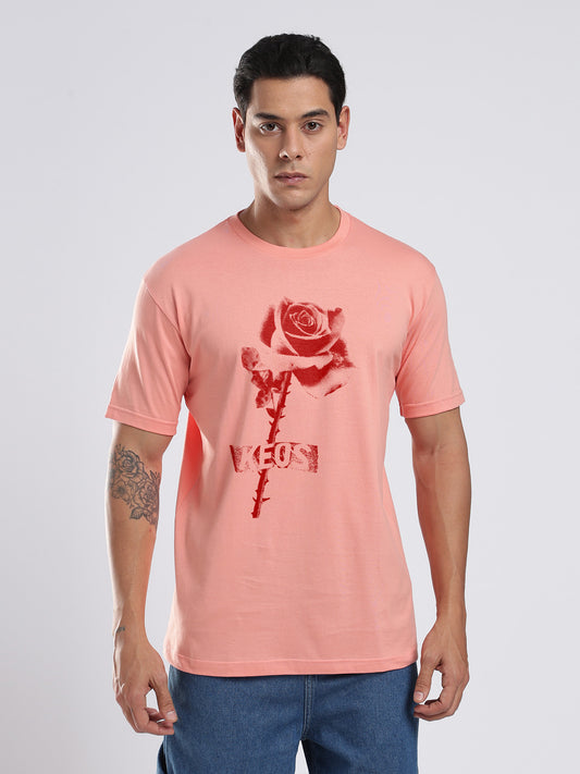 Organic Cotton Graphic T-Shirt – “Wild Rose” | Regular Fit