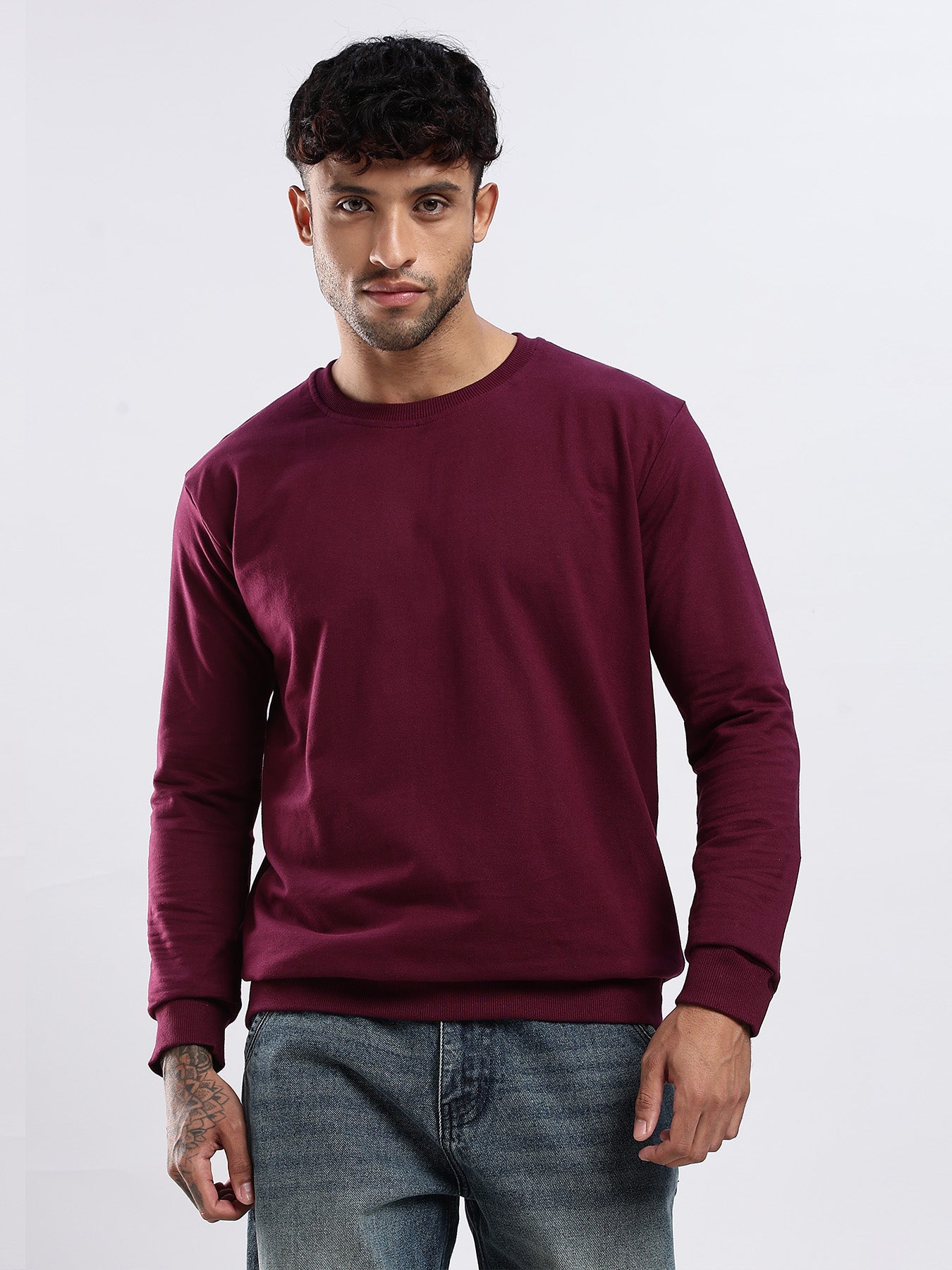 Essential Crewneck Sweatshirt - Wine