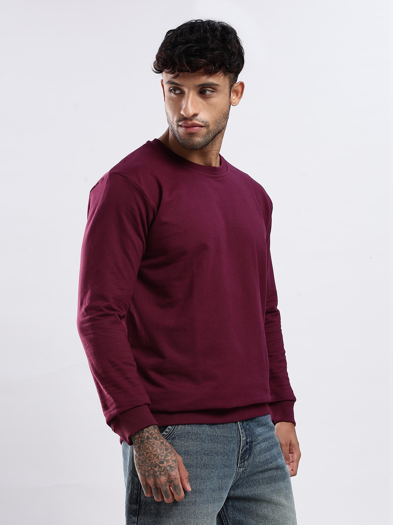 Essential Crewneck Sweatshirt - Wine