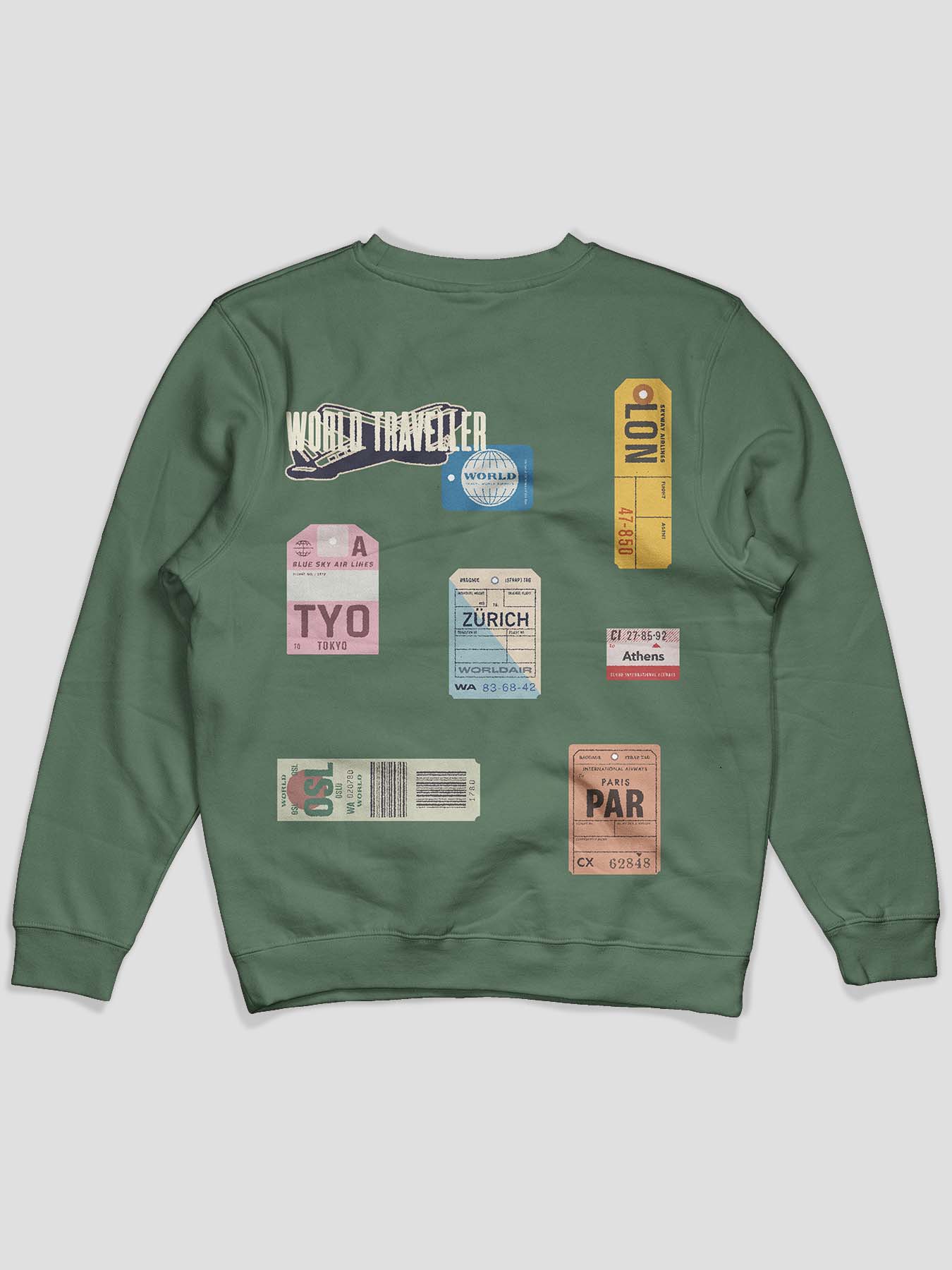 World Traveller Printed Sweatshirt - keos.life