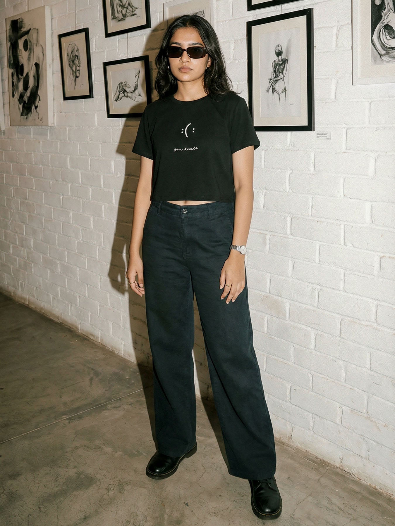 Organic Cotton Crop Top – “You Decide”