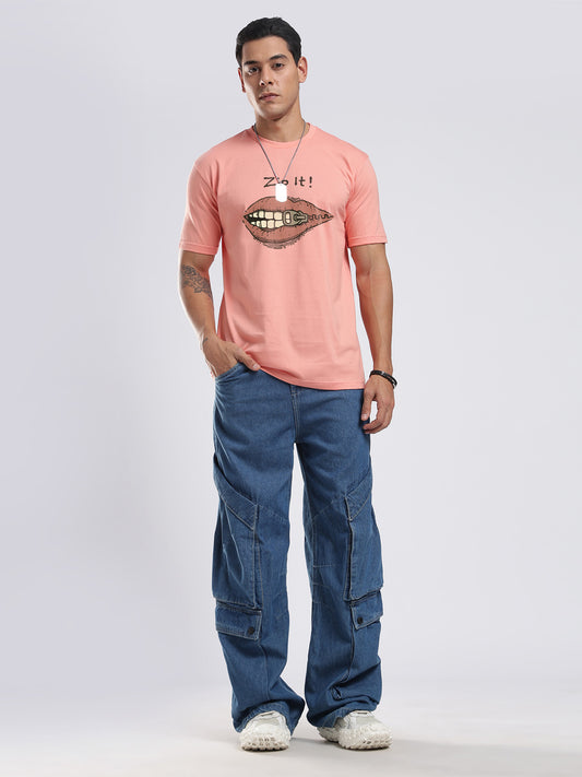 Organic Cotton Graphic T-Shirt – “Zip It” | Regular Fit