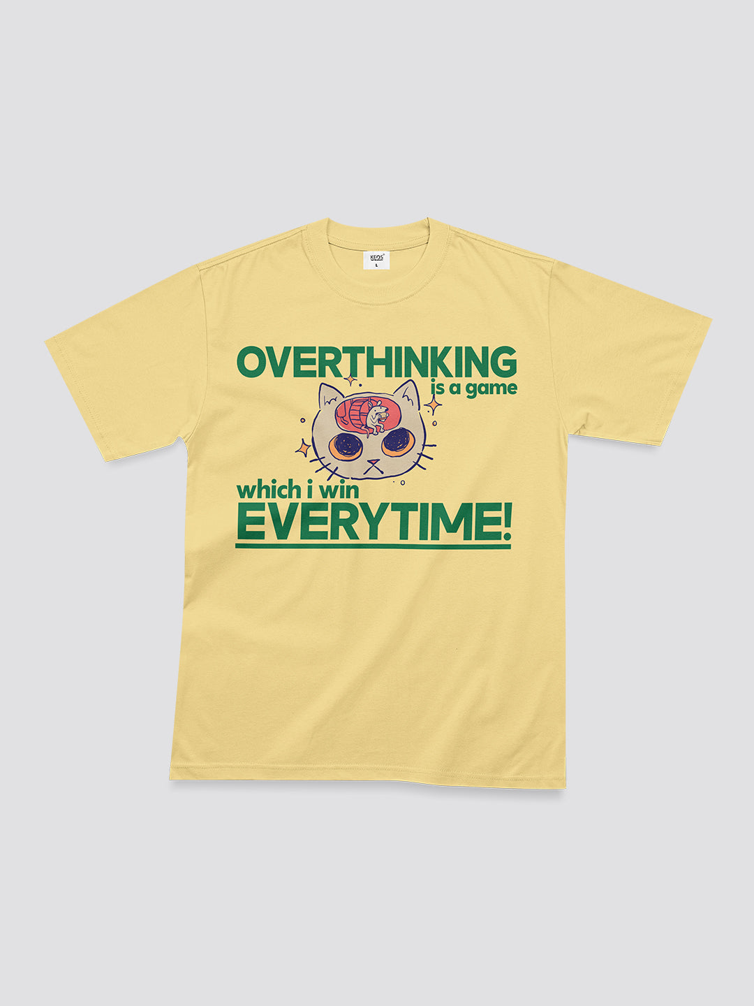 Quirky graphic cotton t-shirt by Keos