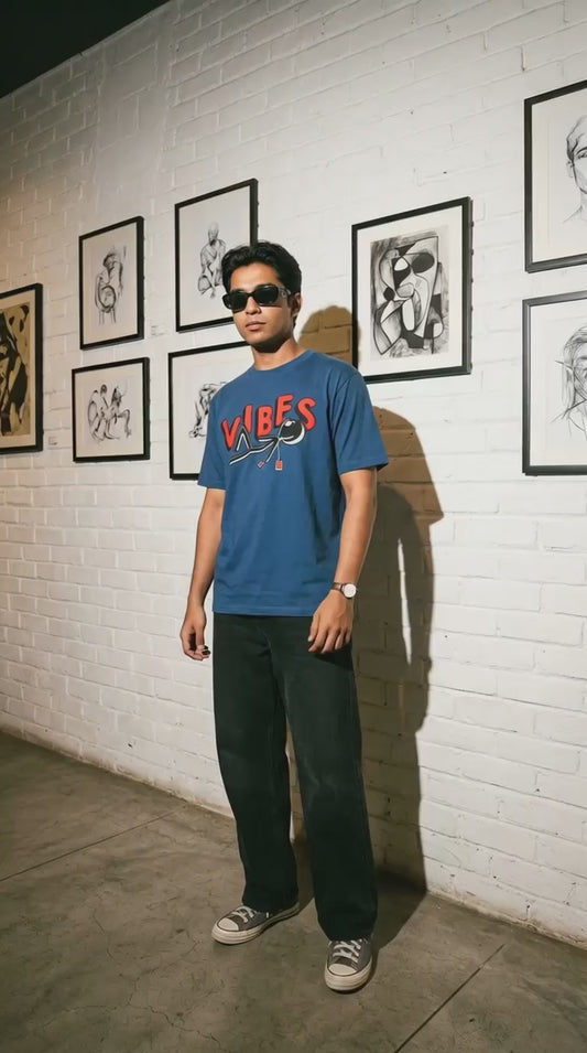 Organic Cotton Graphic T-Shirt – “Vibes” | Regular Fit