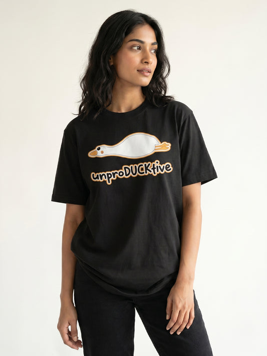 unproductive graphic tee for genz