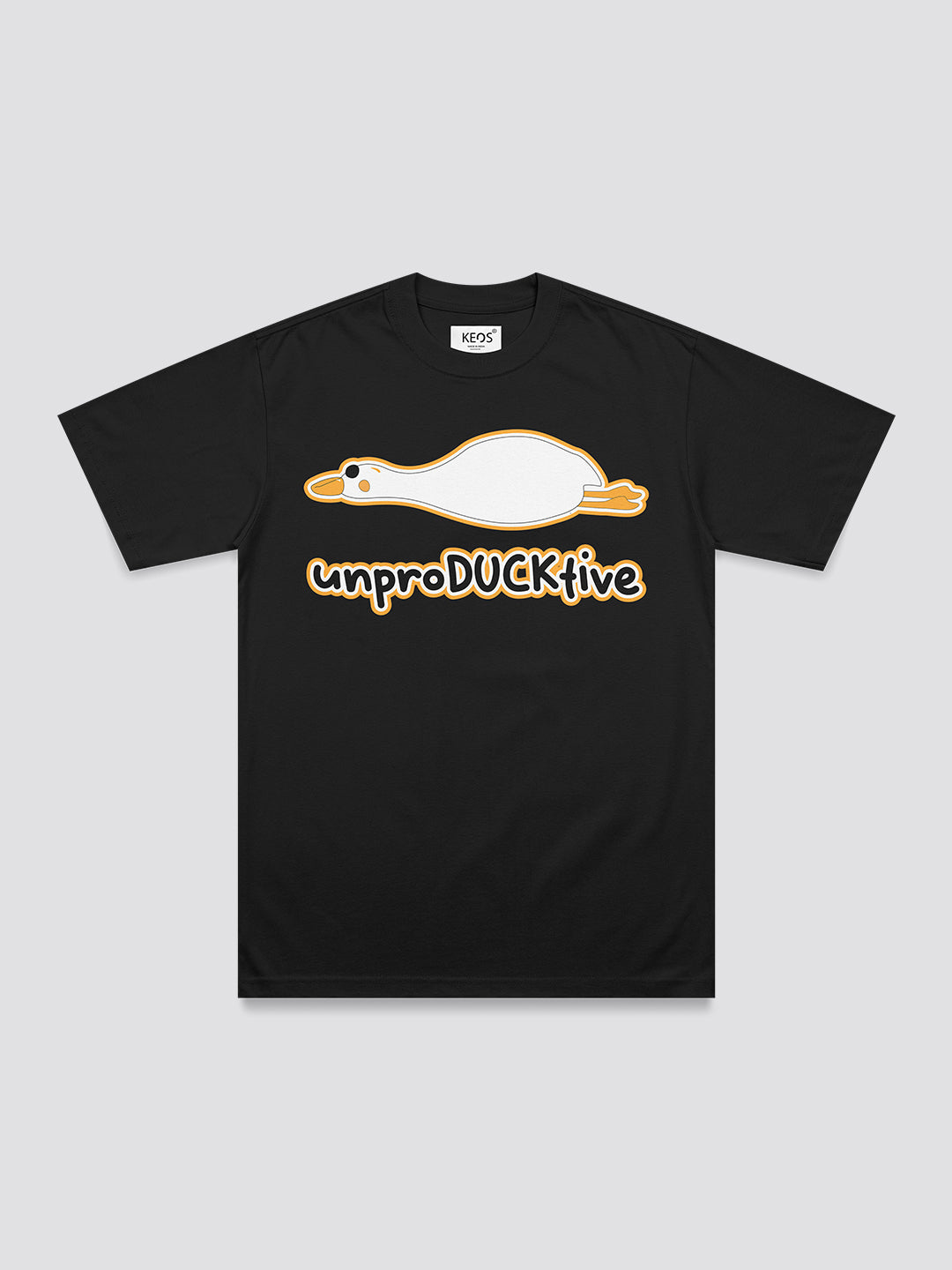 unproductive graphic cotton tshirt by KEOS_quirky designs for genZ