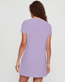 Organic Cotton T-Shirt Dress - Lavender - keos.life