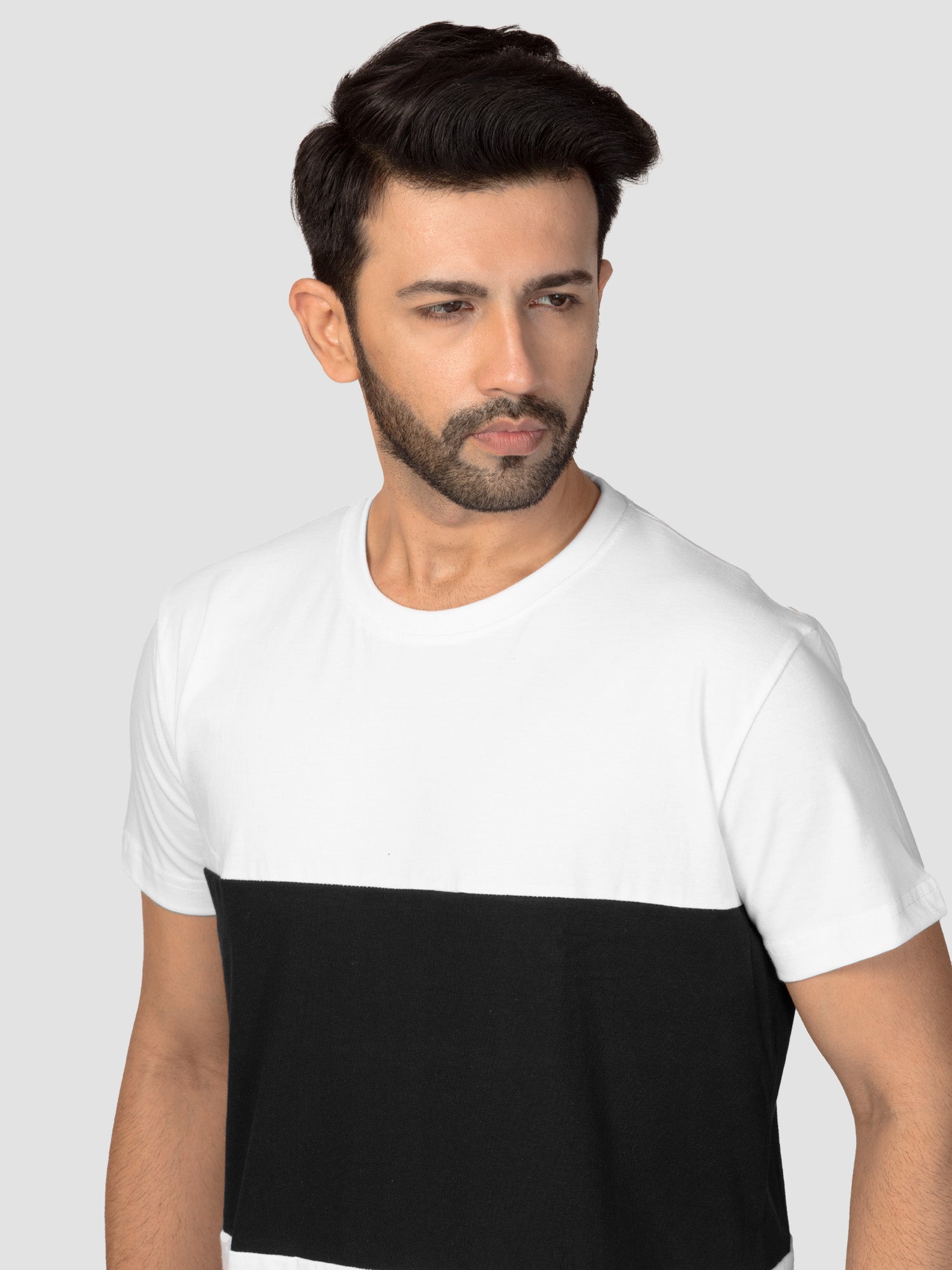 Colour Block Organic Cotton T-shirt - keos.life