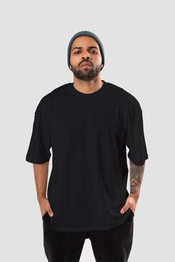 Urban Fit Oversized Essential T-shirt - Black - keos.life