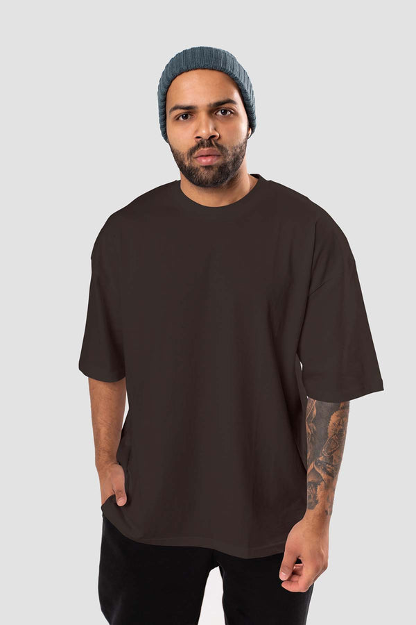 Urban Fit Oversized Essential T-shirt - Coffee - keos.life