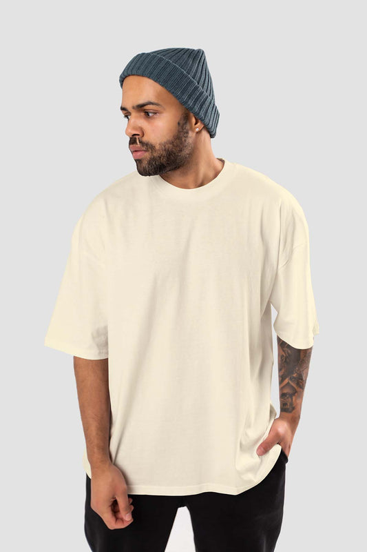 Urban Fit Oversized Essential T-shirt - Crème - keos.life