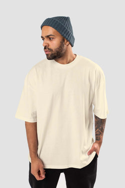 Urban Fit Oversized Essential T-shirt - Crème