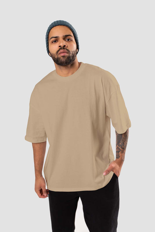 Urban Fit Oversized Essential T-shirt - Sand - keos.life