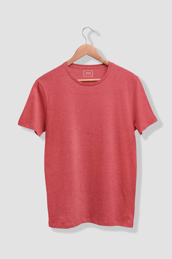 Basic Summer Organic Cotton T-shirt - Salmon - keos.life