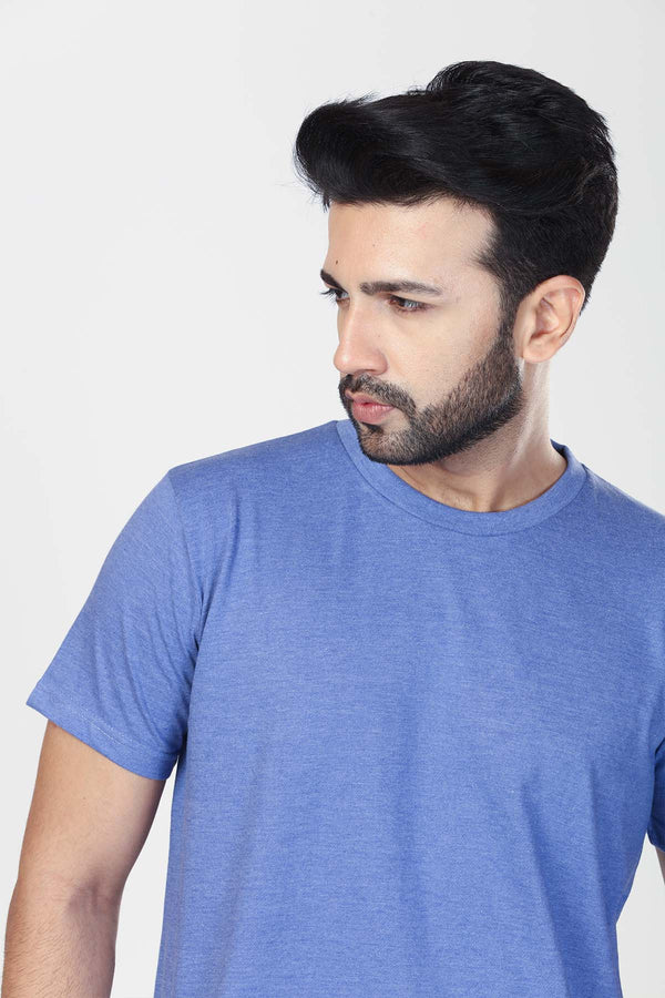 Basic Summer Organic Cotton T-shirt - Sky - keos.life