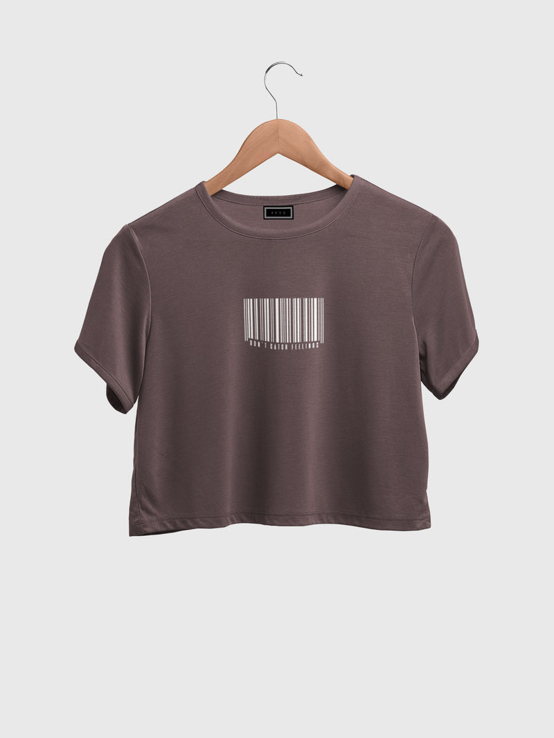 Don't Catch Feelings Organic Cotton Crop Top - keos.life