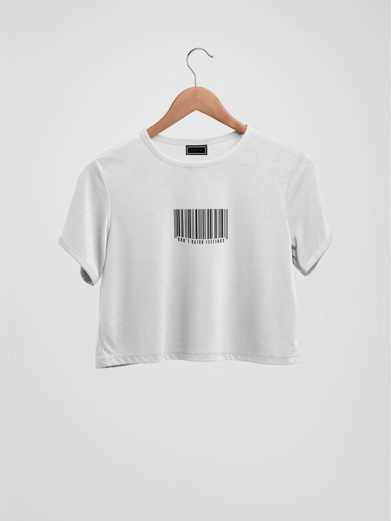 Don't Catch Feelings Organic Cotton Crop Top - keos.life
