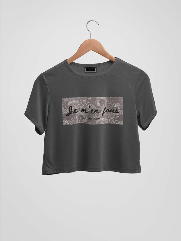 I Don't Care Organic Cotton Crop Top