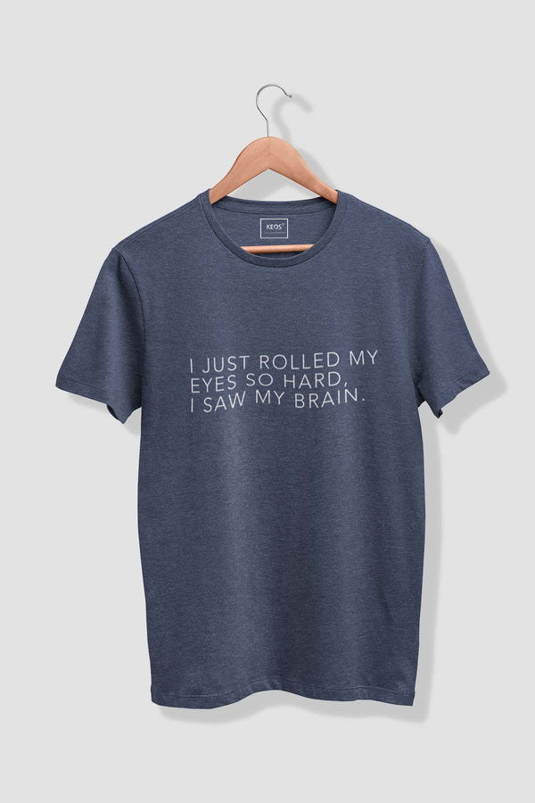 Rolled my eyes - Melange Cotton T-shirt - keos.life
