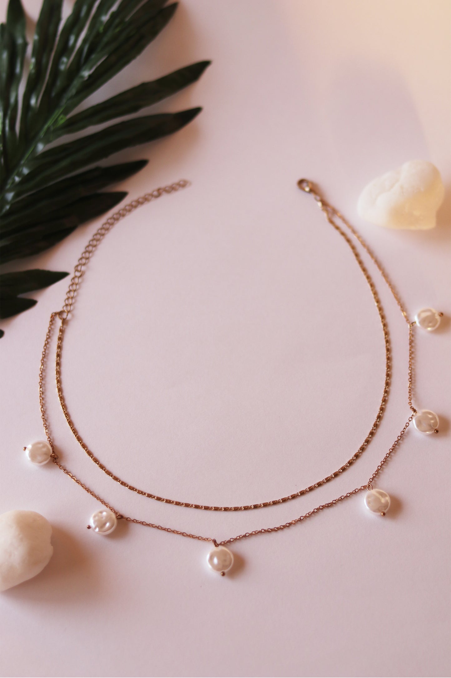 Hammered Pearl Necklace - keos.life