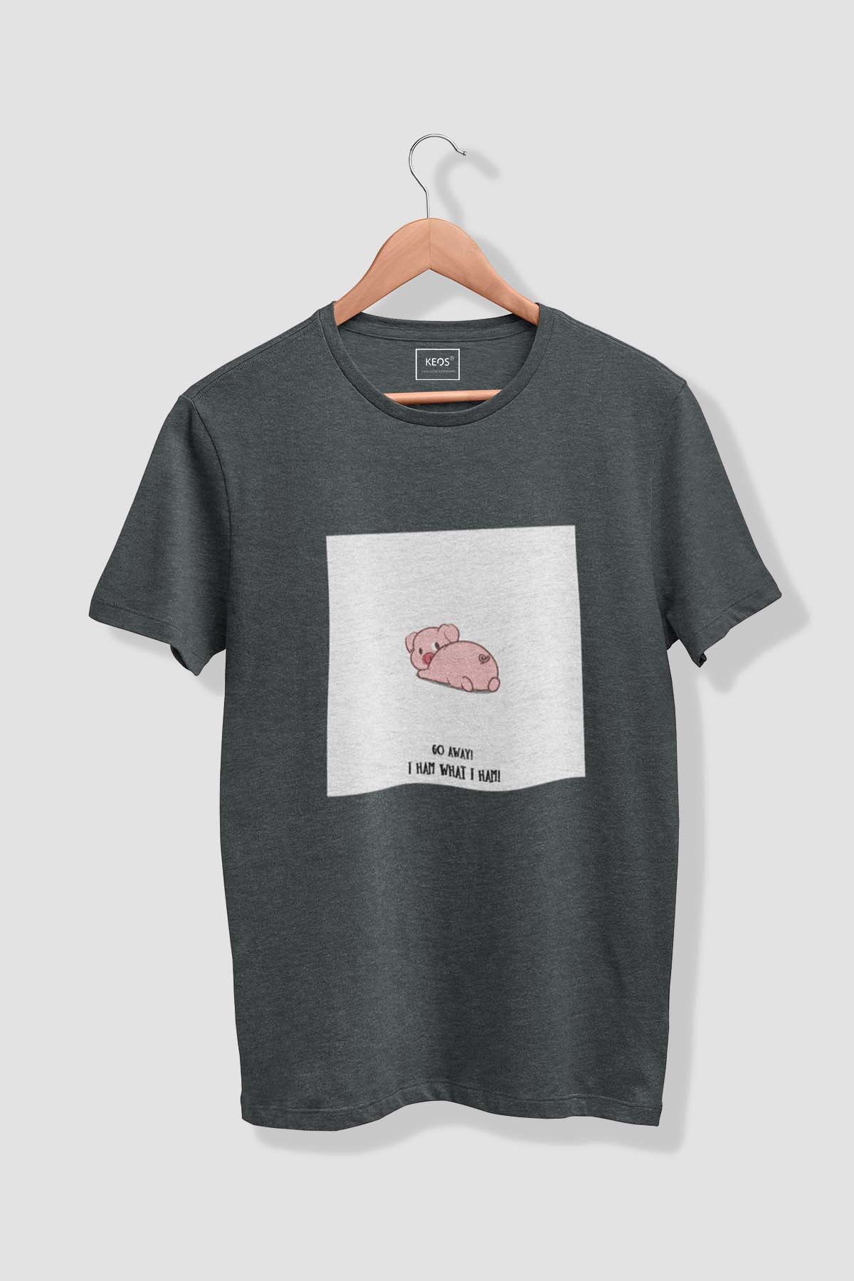 I Ham What - Melange Cotton T-shirt - keos.life