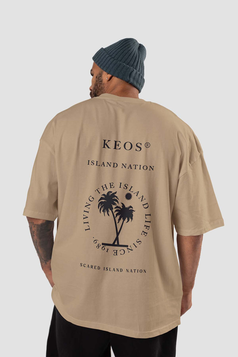 Keos Island Nation Urban Fit Oversized T-shirt