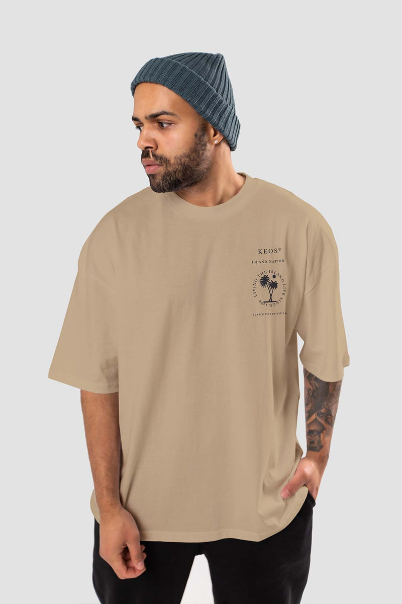 Keos Island Nation Urban Fit Oversized T-shirt
