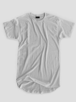 Longline Organic Cotton Essential T-shirt- White - keos.life