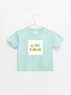 mini Aloha Summer Organic Cotton T-shirt - keos.life