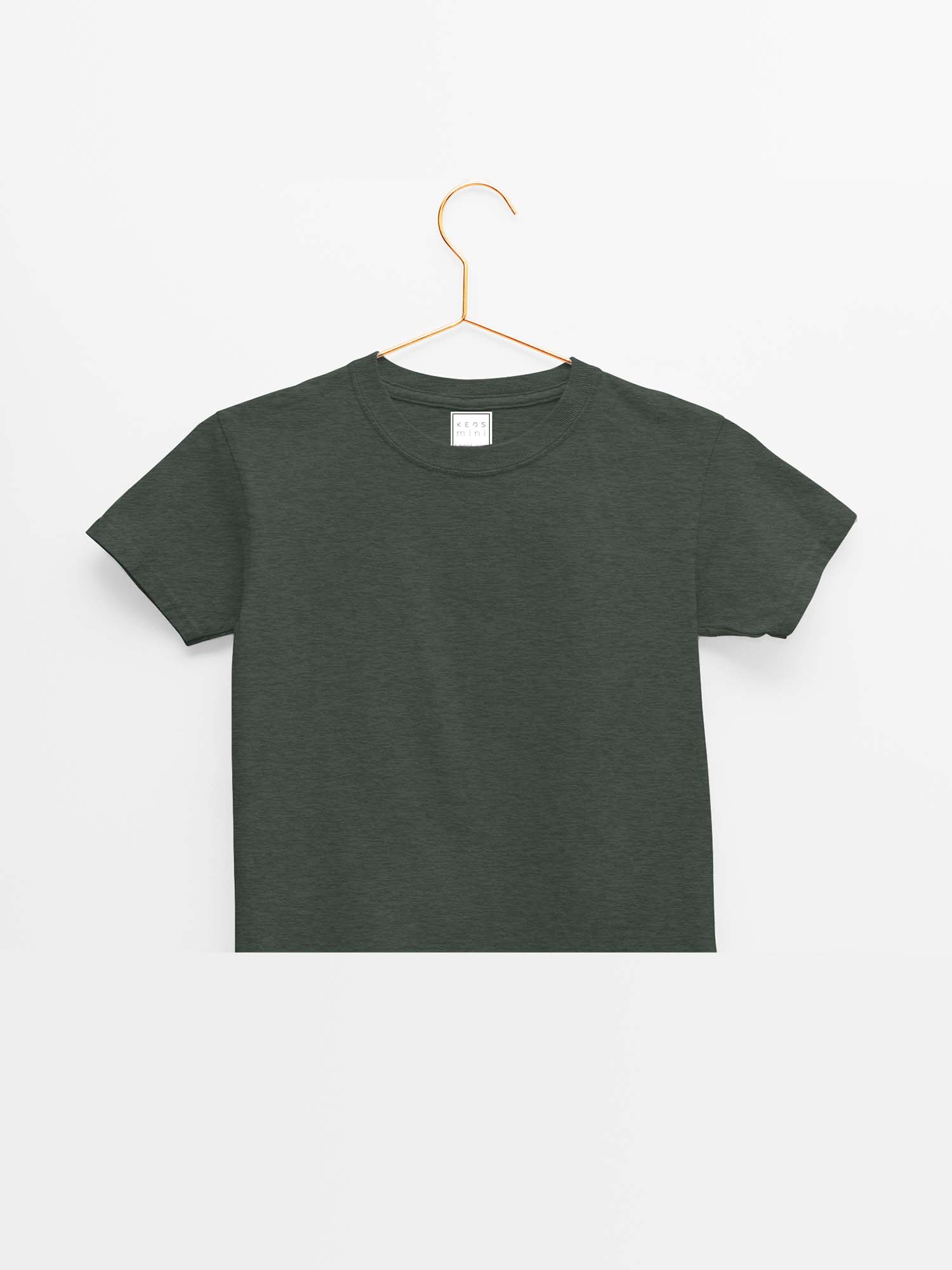 mini Basic Grey Organic Cotton T-shirt - keos.life