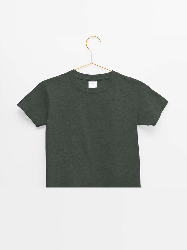 mini Basic Grey Organic Cotton T-shirt - keos.life