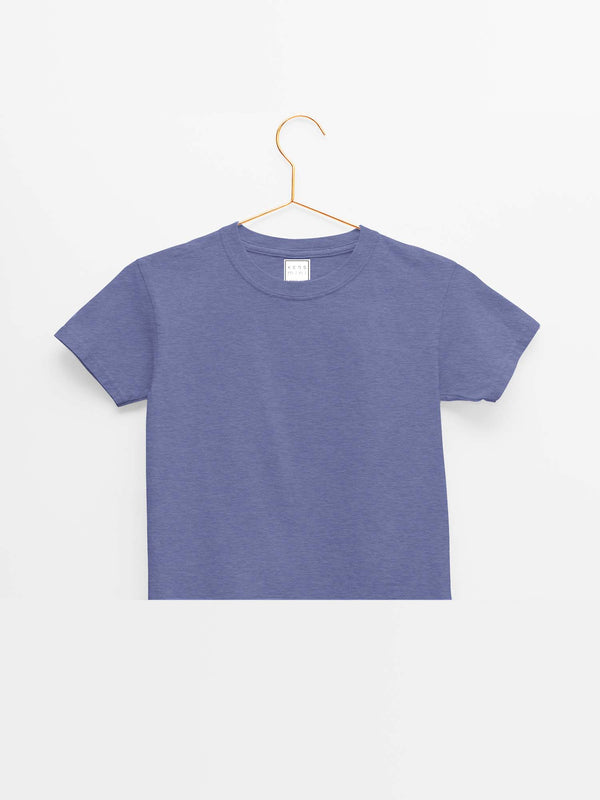 mini Basic Sky Organic Cotton T-shirt - keos.life