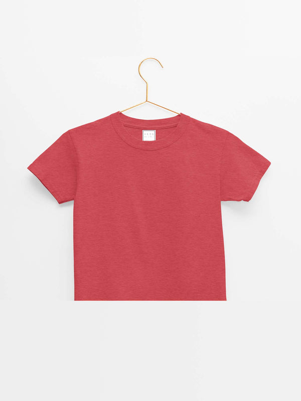 mini Basic Salmon Organic Cotton T-shirt - keos.life