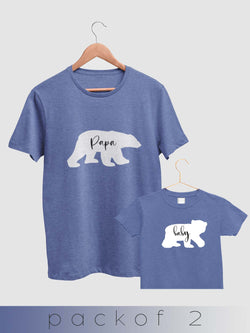 mini & Me Papa & Baby Bear Sky - Pack of 2