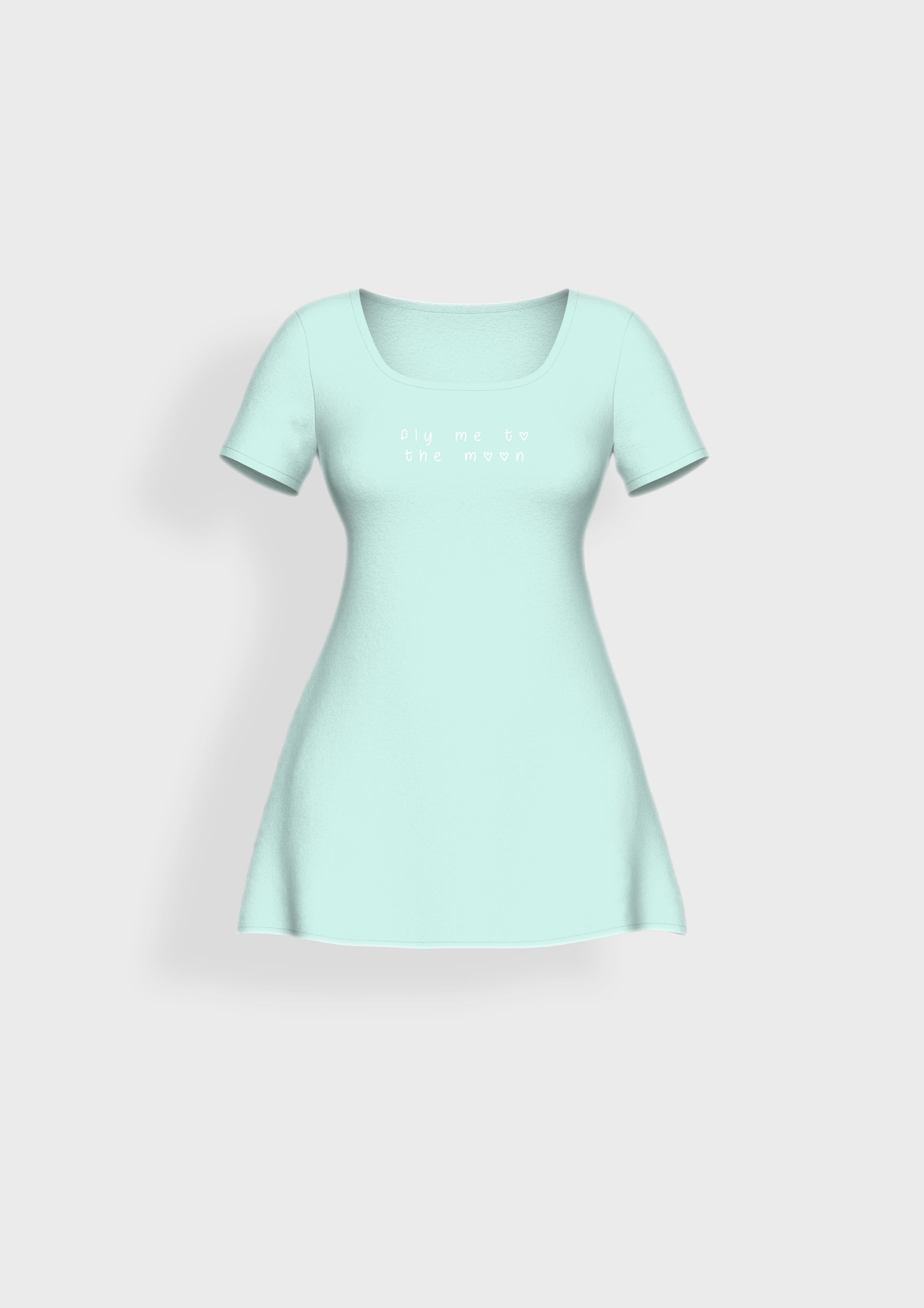 Moon Organic Cotton T-Shirt Dress - keos.life