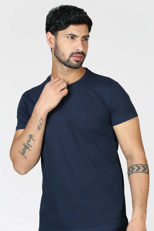 Organic Cotton Essential T-shirt - Navy - keos.life