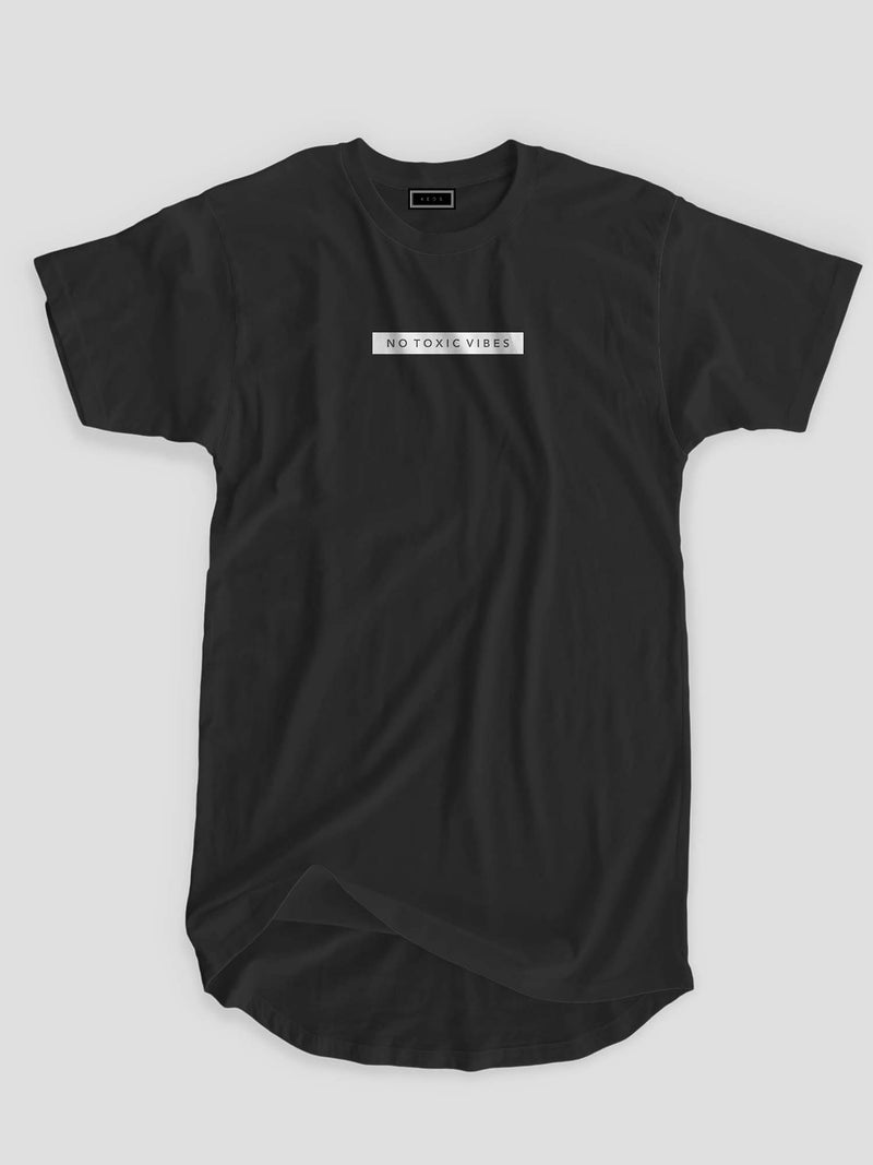Longline No Toxic Vibes Organic Cotton T-shirt - keos.life